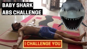 'Natural Bodybuilder does Baby Shark Abs Challenge'