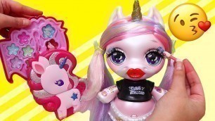 'Baby Unicorns Put Toy Makeup On | Toys and Dolls Pretend Play  with Poopsie Unicorn | SnickerHoops'