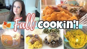 'COMFORT FOOD FALL DINNER! | Mashed Maple Bacon Sweet Potatoes & Salisbury Steak | Fall Food Friday'