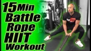 'Battle Rope Workout | Battle rope FAT BURN workout HIIT Cardio'