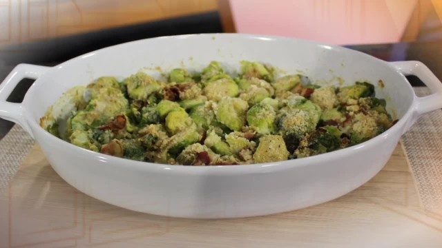 'What\'s for Dinner? - Baked Brussels Sprouts with Bacon'