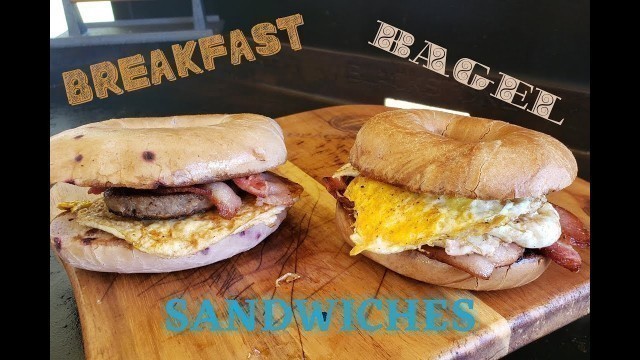 'Breakfast Bagel Sandwiches on the Blackstone Griddle'