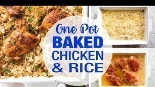 'Oven Baked Chicken and Rice (One Pot, NO STOVE!!!)'