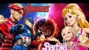 'Kids Workout! AVENGERS VS BARBIE! Real-Life VIDEO GAME! Kids Workout Videos, DANCE, FITNESS, & TOYS!'