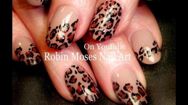 'Easy Leopard Print Nails | Tan and black Traditional Nail Art Design Tutorial'