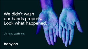 'Coronavirus | Why it\'s important to wash your hands properly - UV experiment'