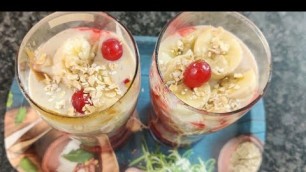 'Banana Oats Smoothie | Quick Oats Recipe | Vegan Recipe - Ideal for weightloss'