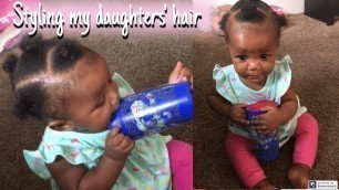 'How I style my 8 month old\'s hair| Curly hair care'