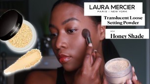 'How to set your makeup WITHOUT baking | Laura Mercier Translucent Powder Honey  | BrianaLorenn'