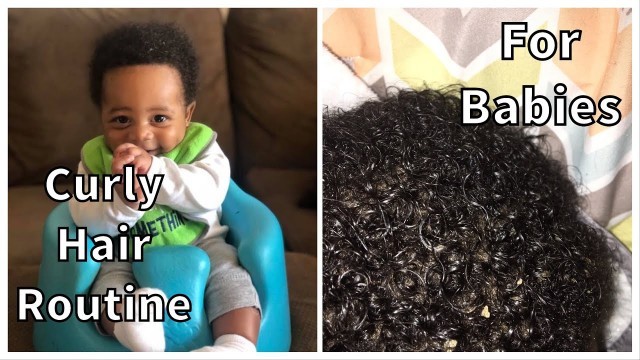 'Baby Curly Hair Routine | 3 Months Old'