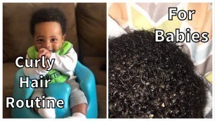 'Baby Curly Hair Routine | 3 Months Old'