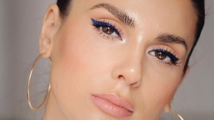 'FESTIVE  BLUE EYELINER MAKEUP LOOK | ALI ANDREEA'