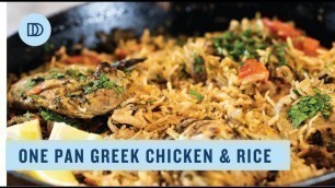 'One Pot Greek Chicken & Rice / READY IN UNDER 60 MINUTES!'