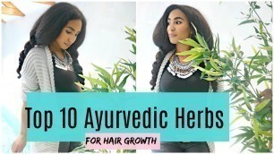 'Top 10 Ayurvedic Herbs For Hair Growth | Hair growth challenge'