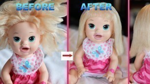 'HOW TO FIX DOLL HAIR with NO FABRIC SOFTNER - Baby Alive'