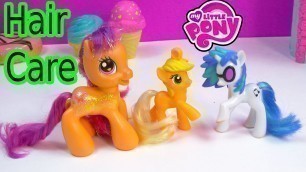 'MLP Collection Hair Care Tips on Mcdonald\'s My Little Pony AppleJack DJ Pon 3 Scootaloo Toys'