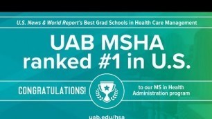 'UAB MSHA is CAHME/Baylor Scott and White Award Winner 2019'