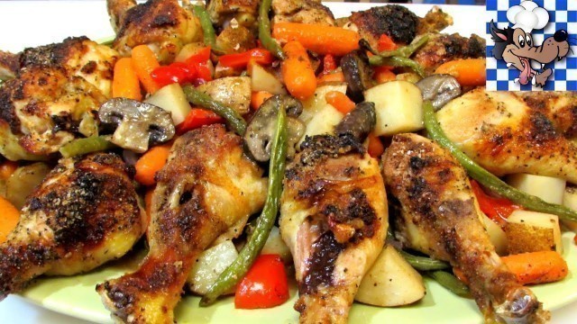 'How to Make \'Baked Chicken & Vegetables\' -  EASY One Dish Family Style Meal - The Wolfe Pit'