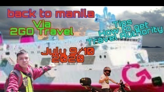 #2gotravel #TravelAuthority #motorenz Bacolod to Manila adventure via 2go travel..