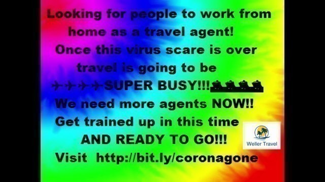 Looking for people to work from home as a travel agent!