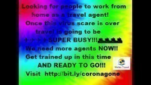 Looking for people to work from home as a travel agent!