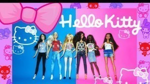 'barbie hello kitty mini fashion packs review revision español'