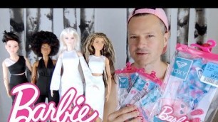 'BARBIE LOOKS IN ROXY FASHIONS: MATTEL DOLL FASHION PACK MASHUP UNBOXING REVIEW COMPARISON'