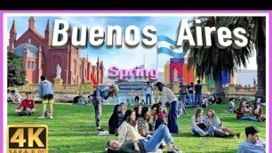 【4K】WALK Buenos Aires ARGENTINA (Spring) 4K video TRAVEL VLOG