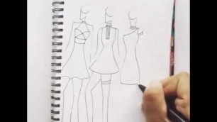 'basic stick figure fashion illustrations for begginers'