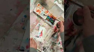 'Loose Watercolor Painting Demo - Fashion Drawings by Artist Jose Trujillo'