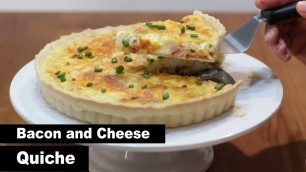 'Easy Bacon and Cheese Breakfast Quiche Recipe'