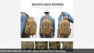 ✓40L Camping Backpack Military Bag Men Travel Bags Tactical Army Molle