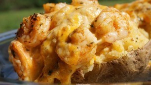 'Best Loaded Shrimp Baked Potato- How To Make Loaded Shrimp Bake Potato- Must Try!!'