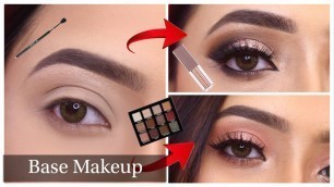 'How I do base makeup before applying eyeshadow || Easy steps to follow for eye makeup || Shilpa'