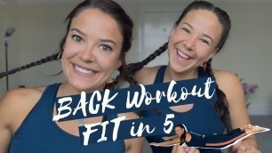 'Get FIT in 5 | STRONG & SEXY BACK WORKOUT | 5 Moves, 5 minutes - No equipment at home workout ❤'