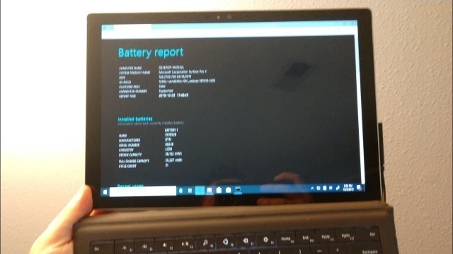 'Microsoft Surface Pro How to check for battery health report?'