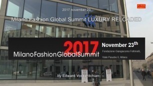 '20171123 Milano Fashion Global Summit 2017'