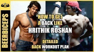 'Hrithik Roshan Back Workout - Detailed Back Workout in Gym | BeerBiceps Bollywood Bodies'