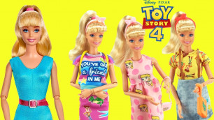 'Disney Toy Story 4 Movie BARBIE DOLL Opening + Barbie Fashion Packs | Toy Caboodle'