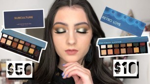 'Anastasia Subculture Palette VS $10 Bad Habit Retro Love Palette | Swatches + Tutorial'