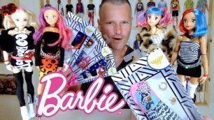 'WONDER WOMAN FASHION pack MAKEOVERS on BARBIE VIDEO GAME HERO WWE EGIRLS MATTEL DOLL UNBOXING REVIEW'