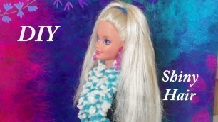 'How to Make - Shiny Doll Hair - (Synthetic Hair Tutorial)'