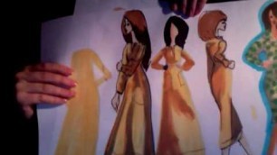 'Colored Fashion sketches'