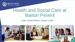 'Health and Social Care | Barton Peveril Sixth Form College'