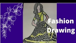 'Flower and fashion drawings'