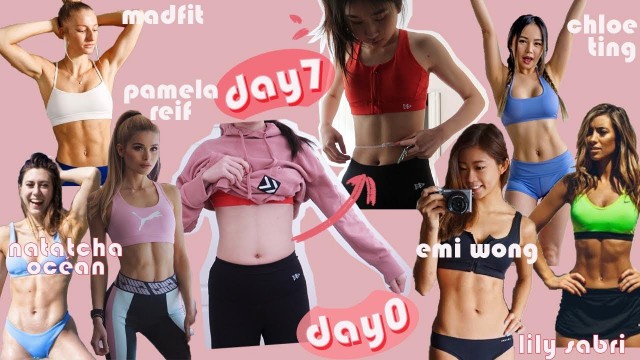 'i tried the MOST POPULAR fitness YouTuber\'s abs workout for 7 days | new year glow up transformation'