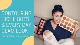 'How to do Contouring | Highlighting | Concealing | Fixing & Baking Makeup & Every Day Glam Look'