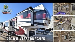 New 2020 FOREST RIVER RIVERSTONE 39FK Front Kitchen Super Luxury Fifth Wheel Custom Paint Colorado