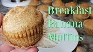 'BREAKFAST BANANA MUFFINS | Dairy Free, Egg Free Muffins Recipe | Bake With Me'