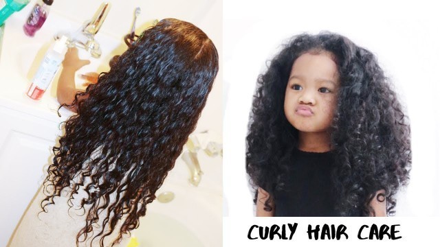 'CURLY HAIR ROUTINE | MIXED KIDS HAIR CARE | SHEA MOISTURE'